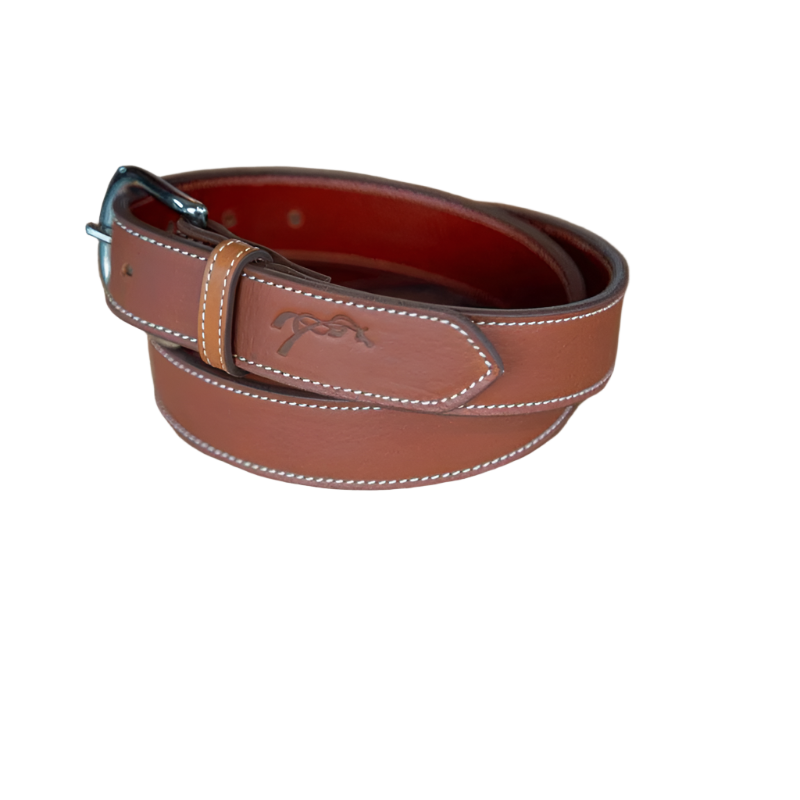 Pénélope Store - Initial cognac women's belt