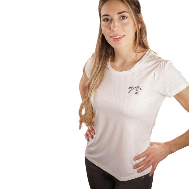 Pénélope - T-shirt manches courtes femme Techty écru