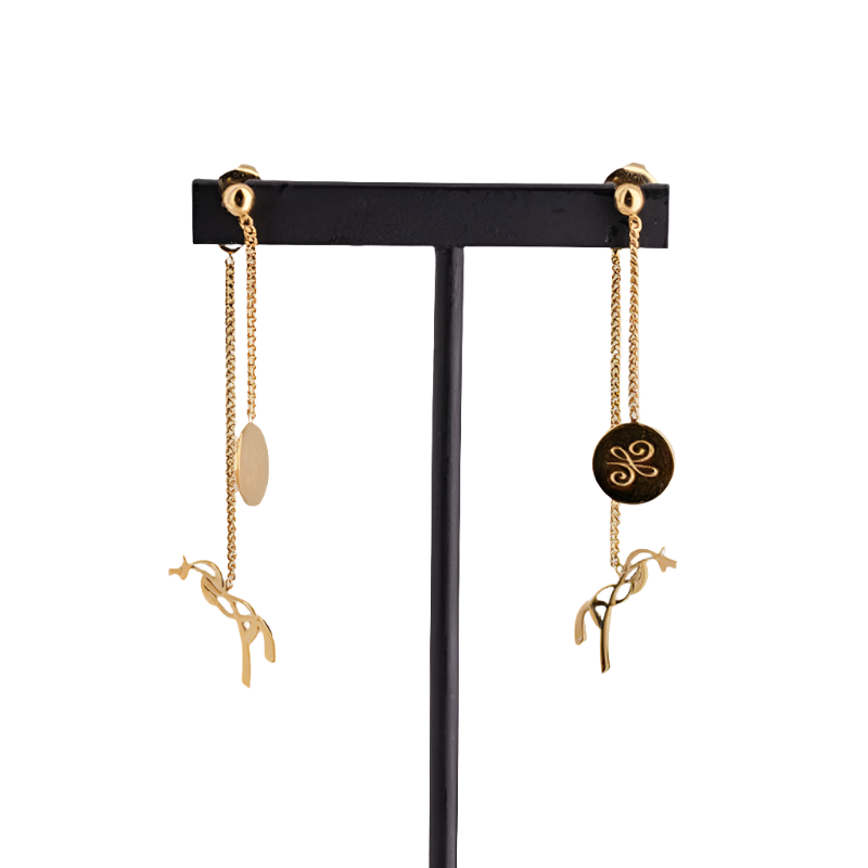 Pénélope store - Golden Yuna dangling earrings