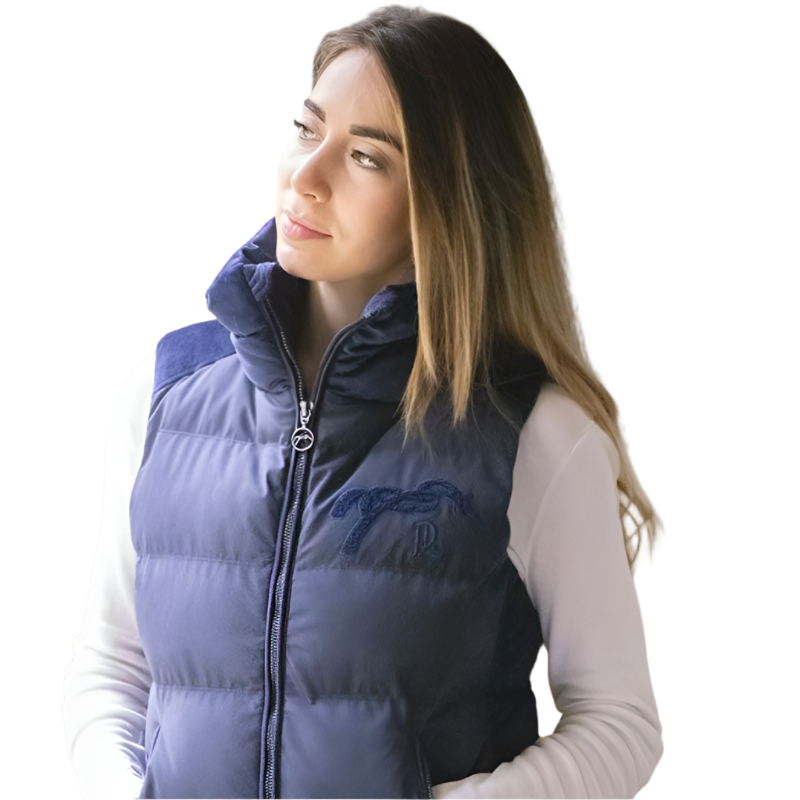 Pénélope Store - Sonya women's navy sleeveless down jacket