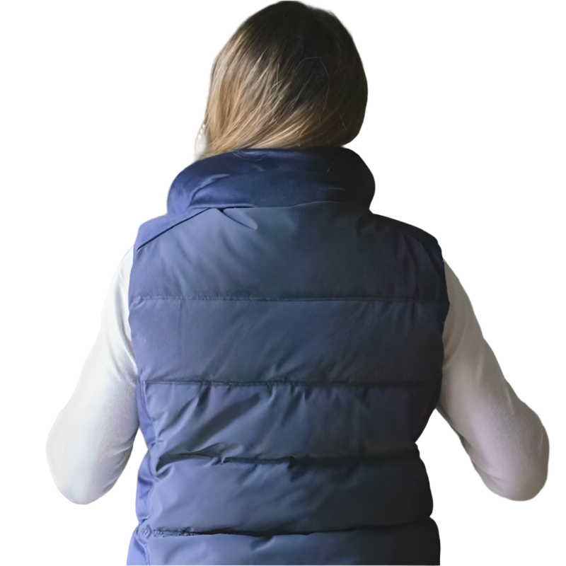 Pénélope - Women's sleeveless down jacket Sonya navy 