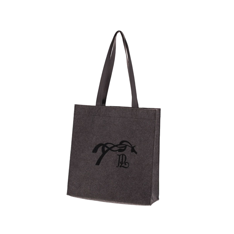 Pénélope Store - Gray/black felt bag