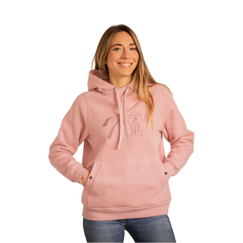 Pénélope - Sweat à capuche femme Polly rose | - Ohlala