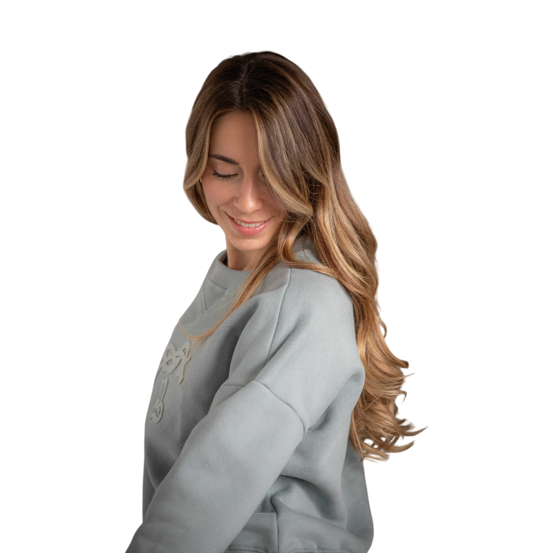 Pénélope - Sweat femme Bianca vert sauge | - Ohlala