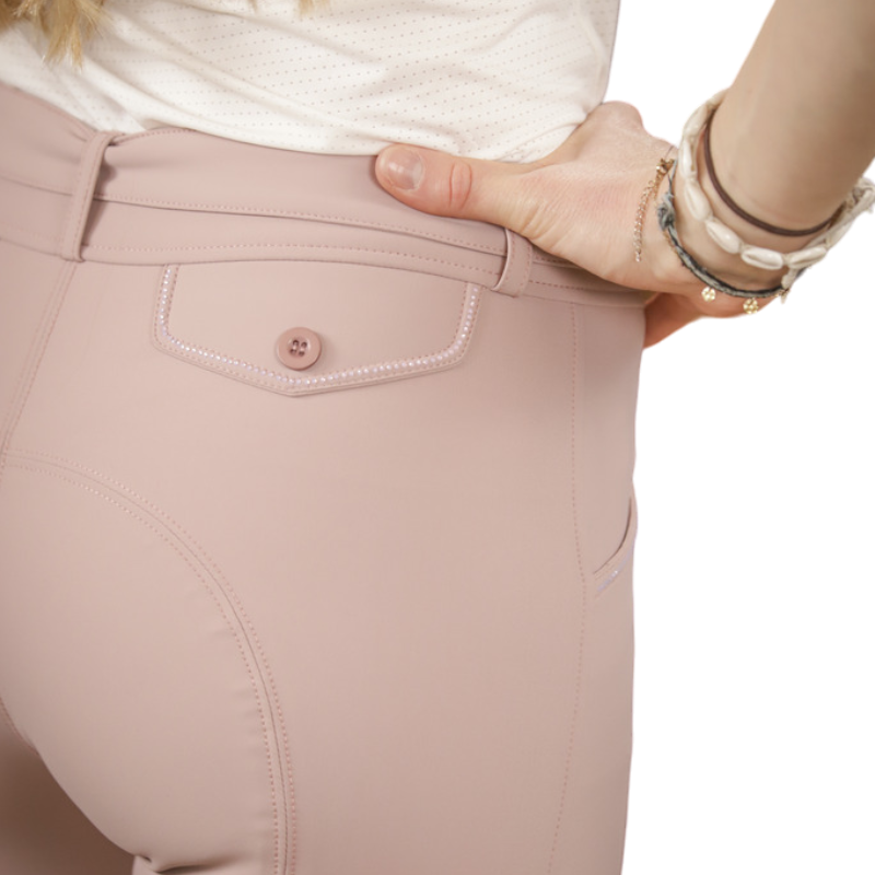 Pénélope - Pantalon d'équitation femme Elegance rose poudré