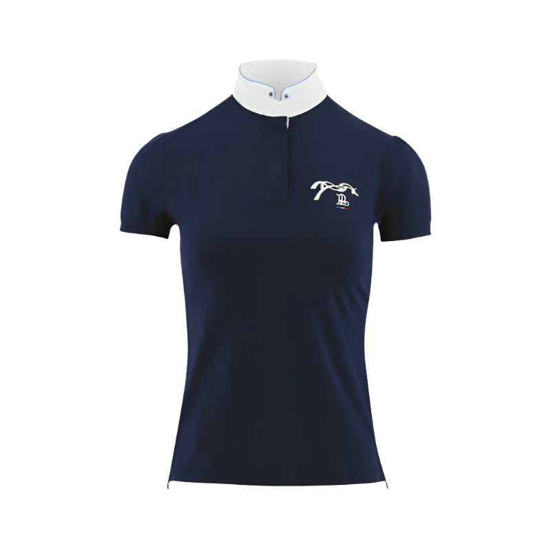 Pénélope Store - Madrid navy women's short-sleeved competition polo shirt