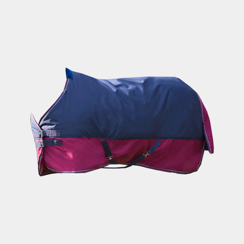 Equithème - Couverture Tyrex 1200D 300g marine/bordeaux | - Ohlala