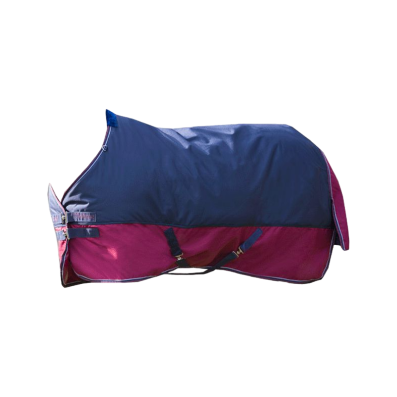 Equithème - Tyrex 1200D navy/burgundy outdoor blanket 50g
