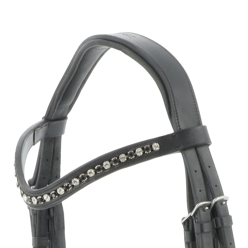 Eric Thomas - Clarino lined strap with black rhinestones