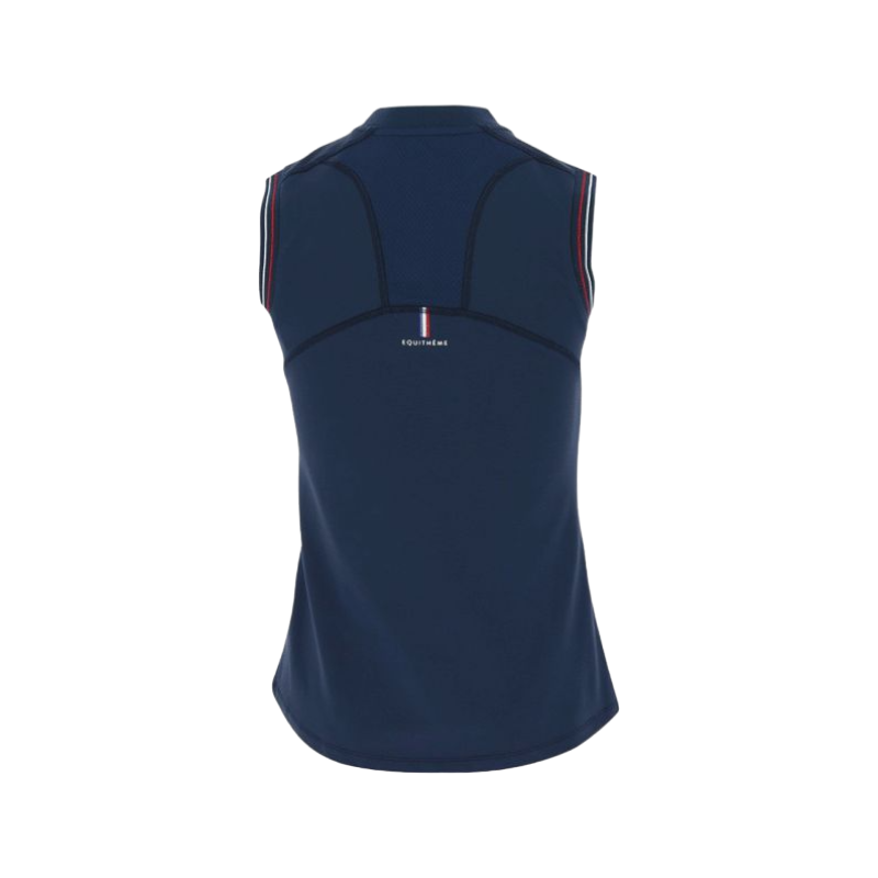 Equithème - Mia navy women's sleeveless polo shirt