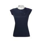 Equithème - Brussels Short Sleeve Competition Polo Navy | - Ohlala