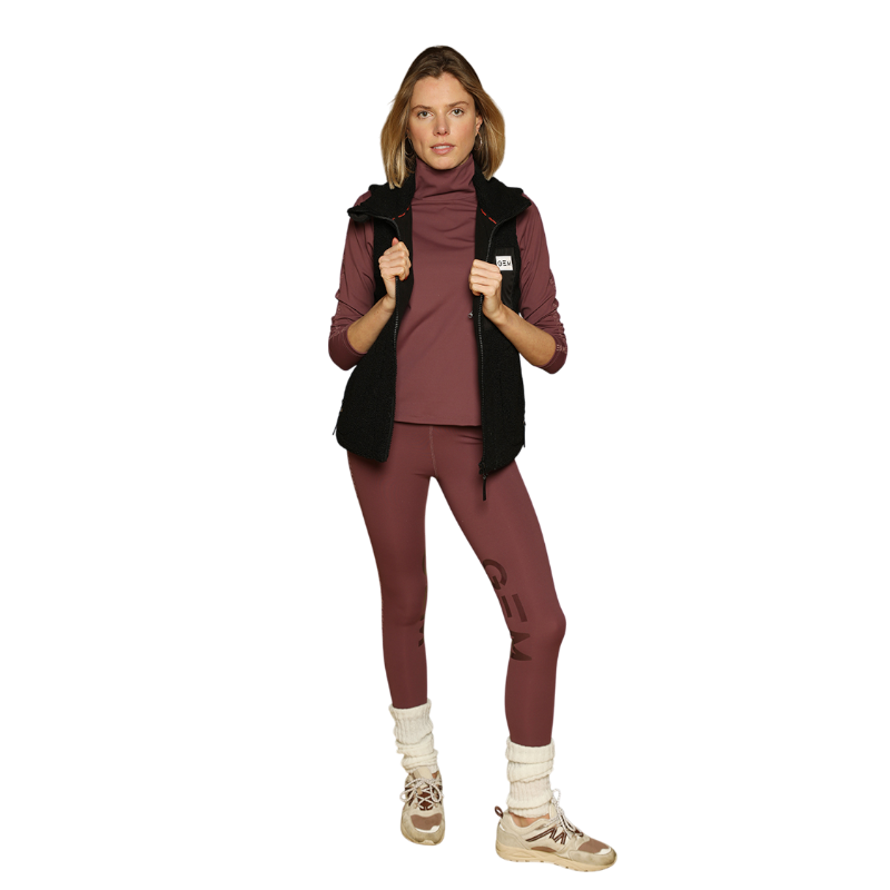 GEM - Women's long sleeve polo Chichi wine | - Ohlala