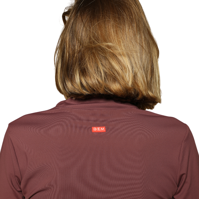 GEM - Women's long sleeve polo Chichi wine | - Ohlala