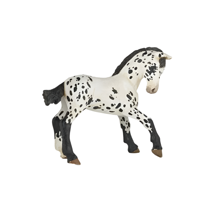 PAPO - Black Appalossa foal figurine