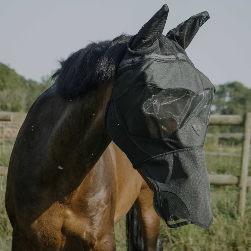 Pro Series - Máscara antimoscas y UV Visor negro | - Ohlala