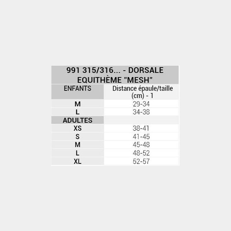 Equithème - Protection de dos Mesh adultes | - Ohlala