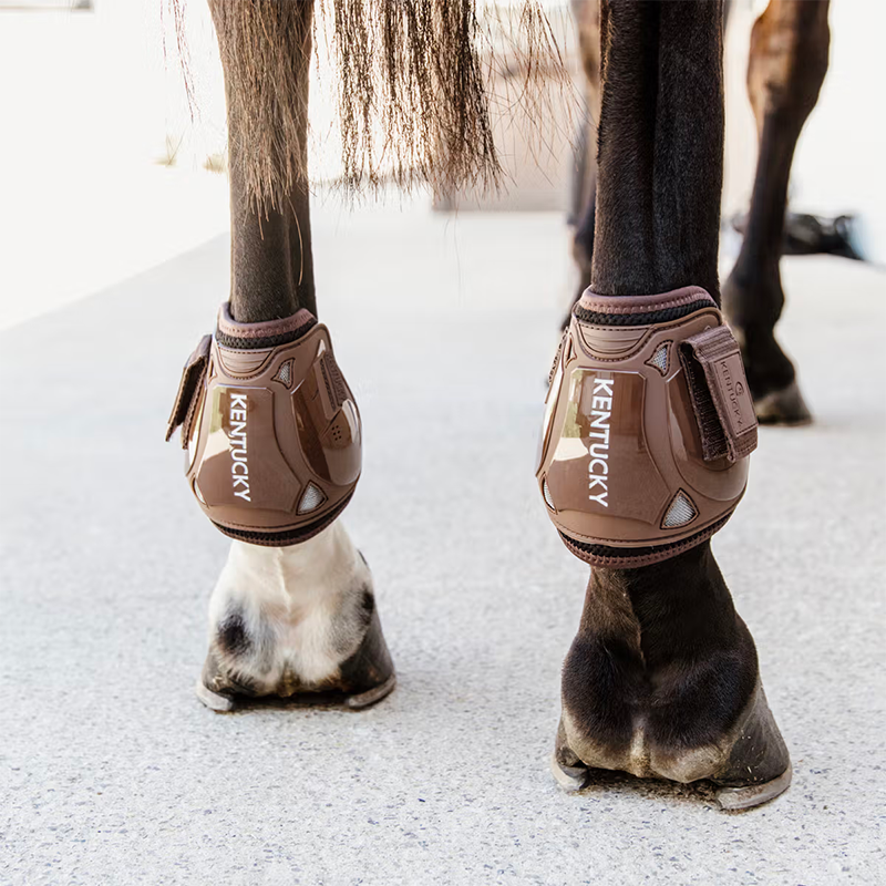 Kentucky Horsewear - Protège boulets Air Velcro marron | - Ohlala