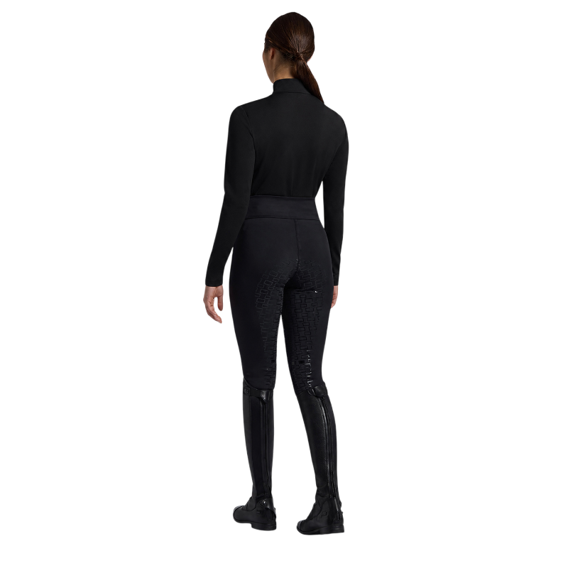 RG Italy - Women's Black Long-Sleeved Rhinestone Baselayer