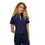 RG Italy - Women's short-sleeve technical polo Training Zip navy | - Ohlala