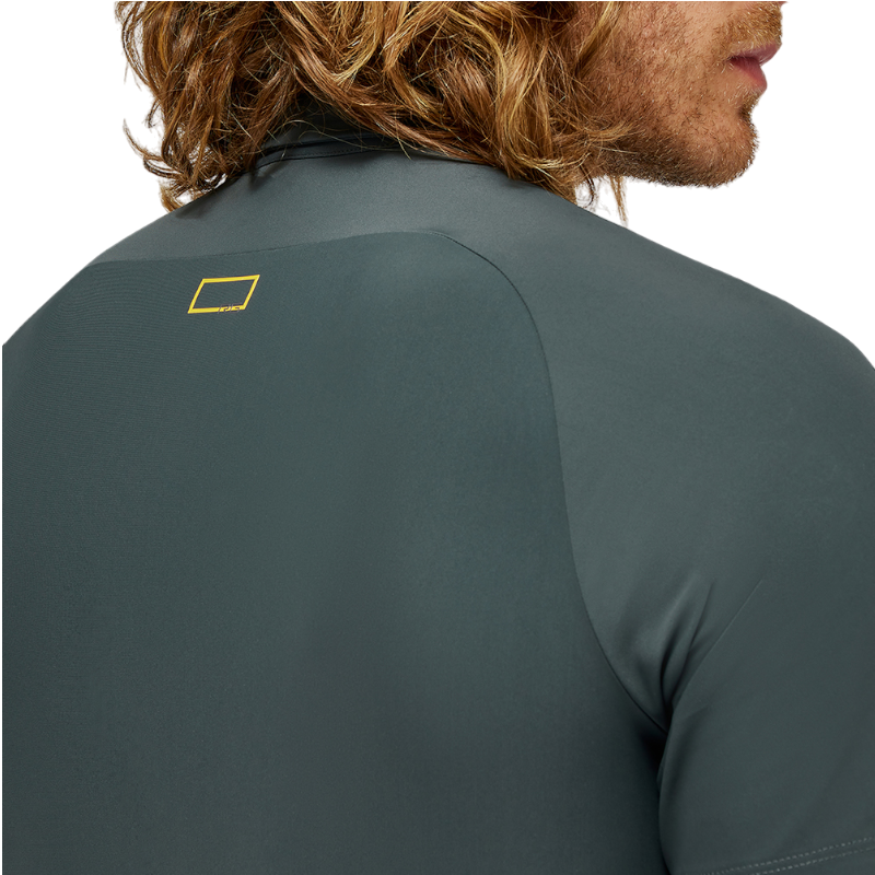 RG Italy - Technisches Kurzarm-Polo für Herren Training Zip anthrazitgrau | - Ohlala