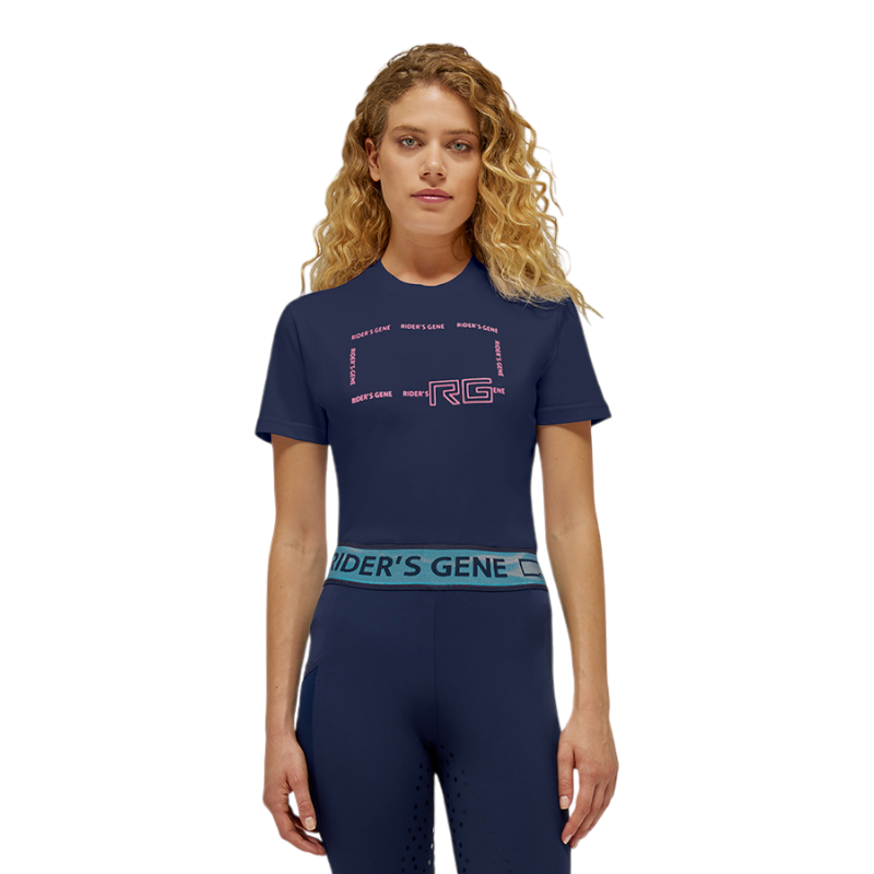 RG Italy - Damen Kurzarm-T-Shirt RG Cotton marine | - Ohlala
