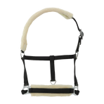 Riding World - Foal halster synthetisch schapenvacht zwart | - Ohlala