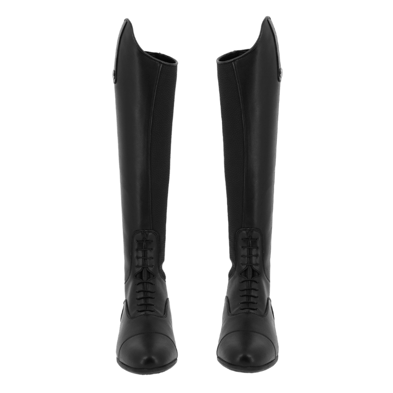 Riding World - Bottes d'équitation synthétiques à lacets noir