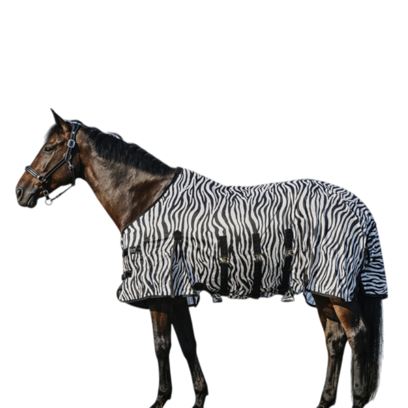 Riding World - Zebra belly mesh fly shirt 