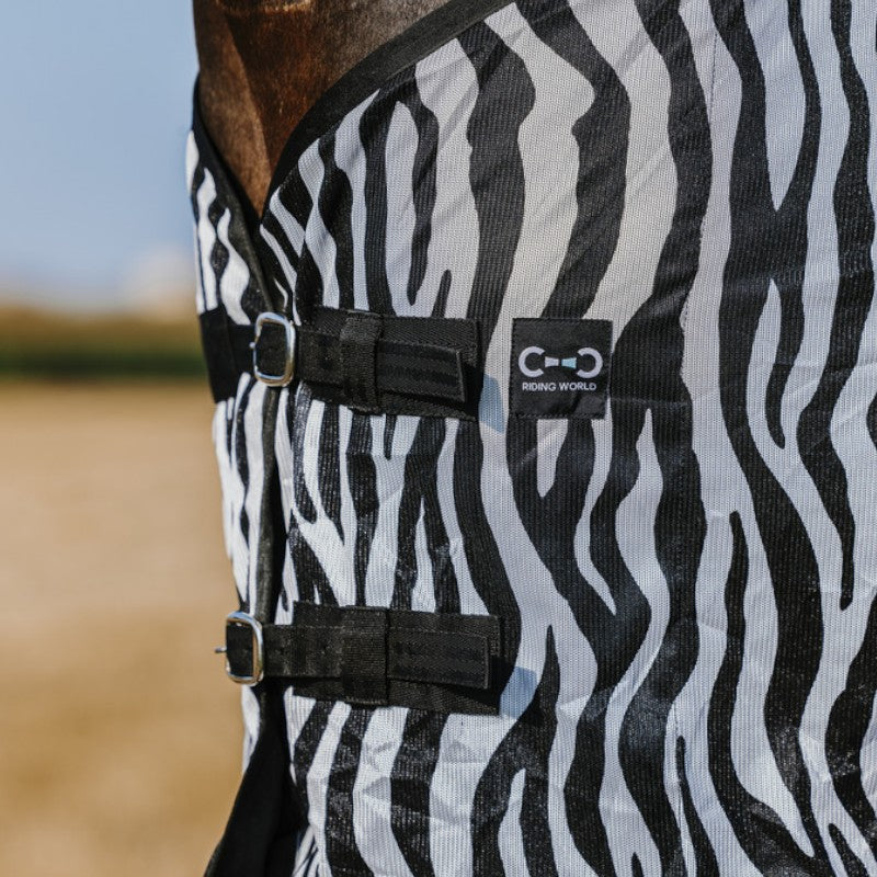 Riding World - Zebra belly mesh fly shirt 