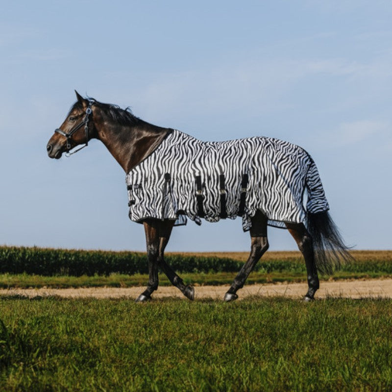 Riding World - Zebra belly mesh fly shirt 
