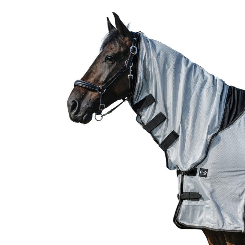 Riding World - Gray mesh Combo Belly fly-repellent shirt 