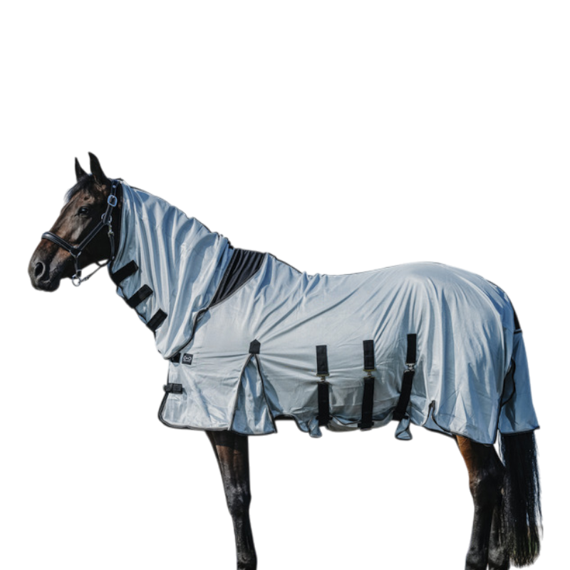 Riding World - Gray mesh Combo Belly fly-repellent shirt 