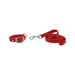 Riding World - Oscar dog collar and leash set in red | - Ohlala