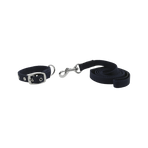 Riding World - Oscar Dog Collar with Navy Leash | - Ohlala