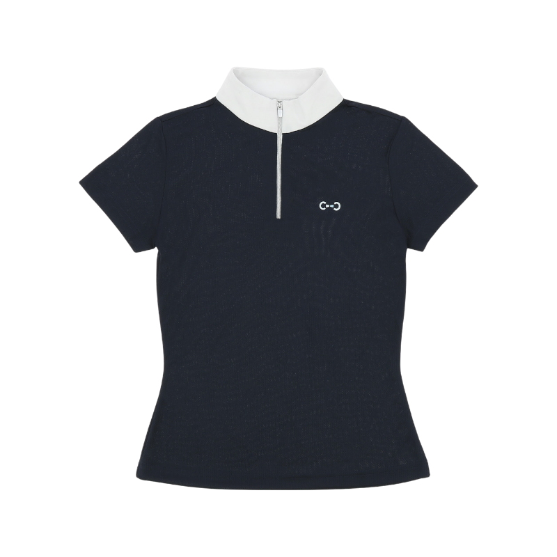 Riding World - Short-sleeved competition polo for girls Roxane navy 