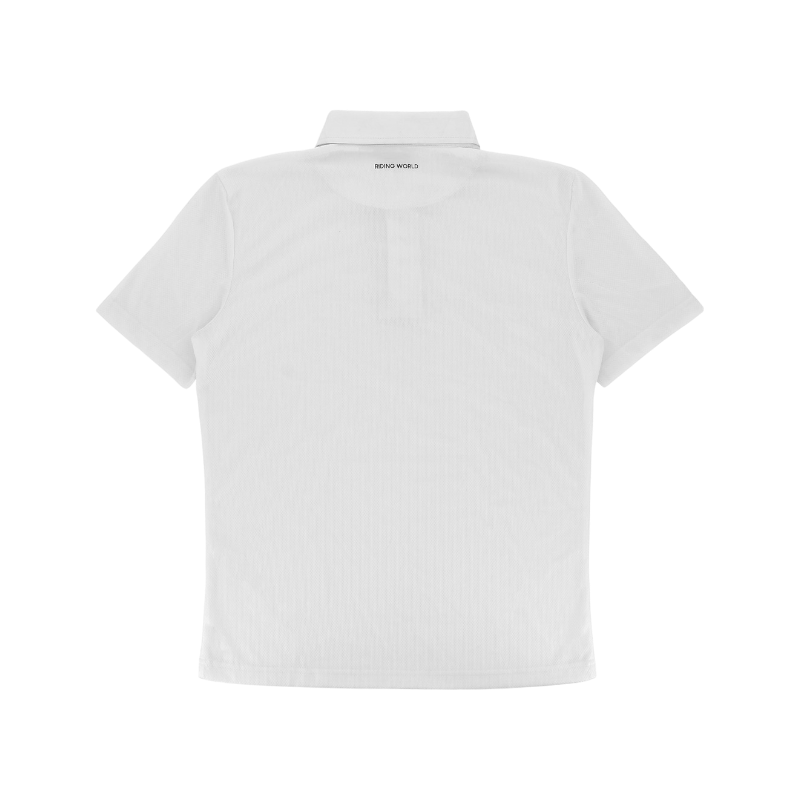 Riding World - Men's short sleeve competition polo Romain white 