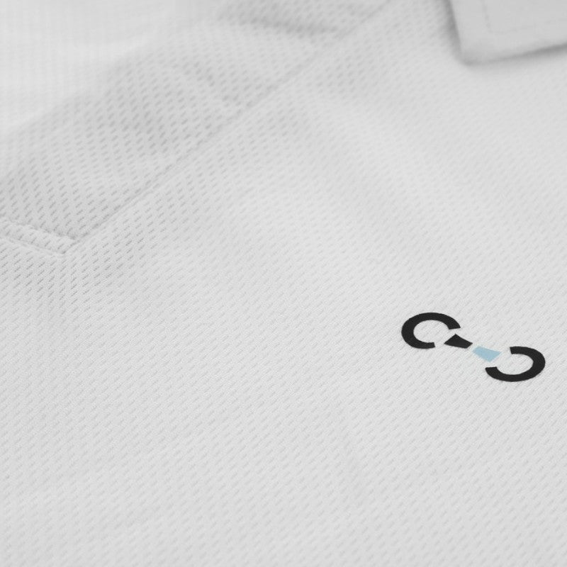 Riding World - Men's short sleeve competition polo Romain white 