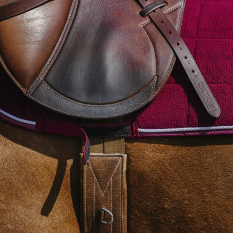 Riding World - Tapis de selle Corduroy bordeaux | - Ohlala