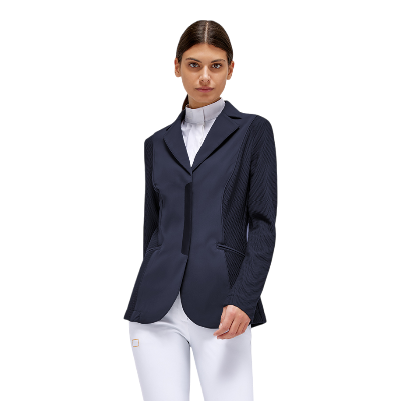 RG Italy - Giacca da concorso donna Jersey Mesh Zip blu navy | - Ohlala