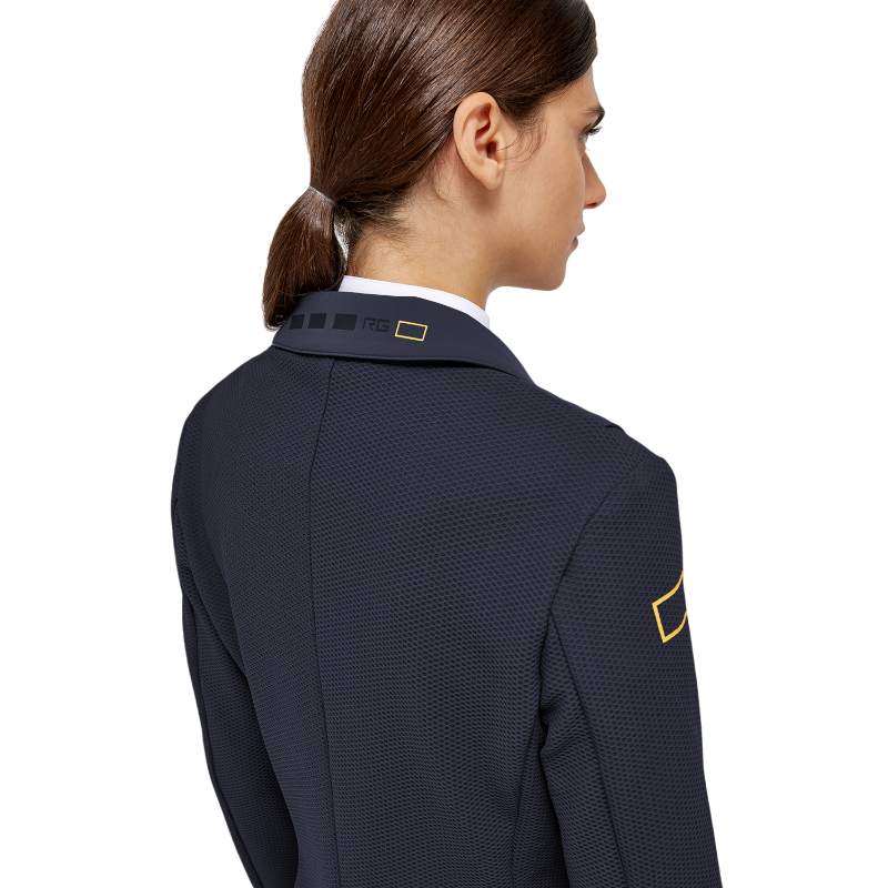 RG Italy - Giacca da concorso donna Jersey Mesh Zip blu navy | - Ohlala