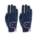 Roeckl - Gants d'équitation Lona marine/ rose | - Ohlala