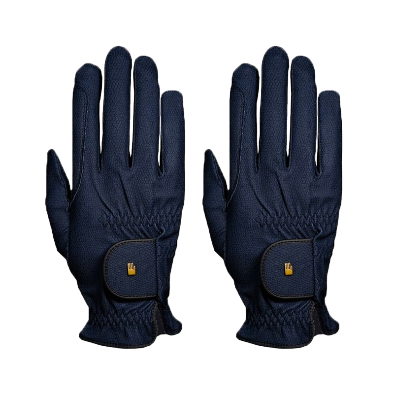 Roeckl - Grip navy riding gloves