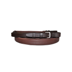 Canter - 12mm rubber horse reins Brown | - Ohlala