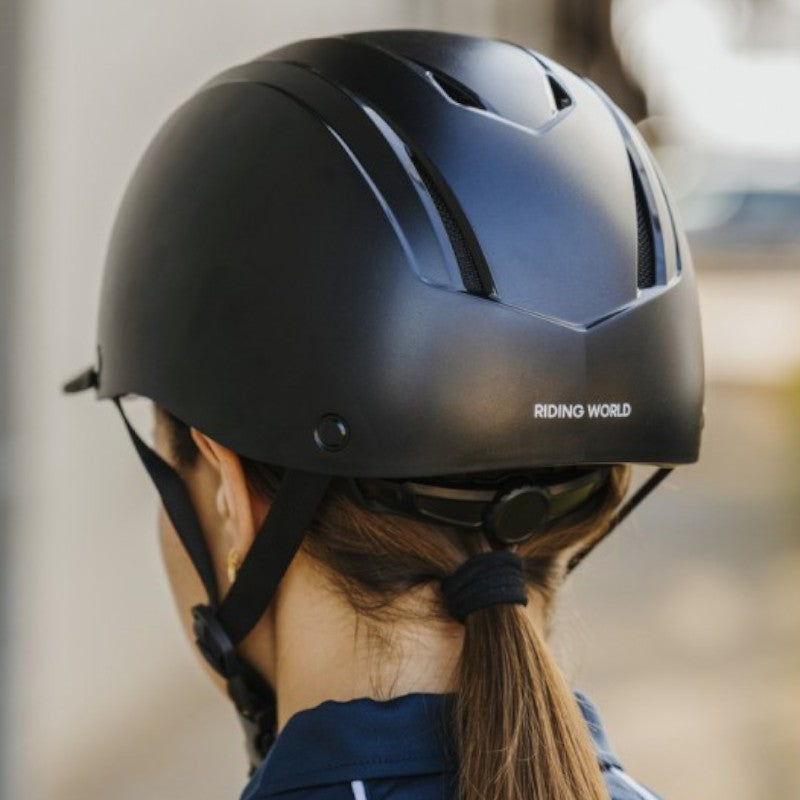 Riding World - Casque d'équitation Topy noir mat