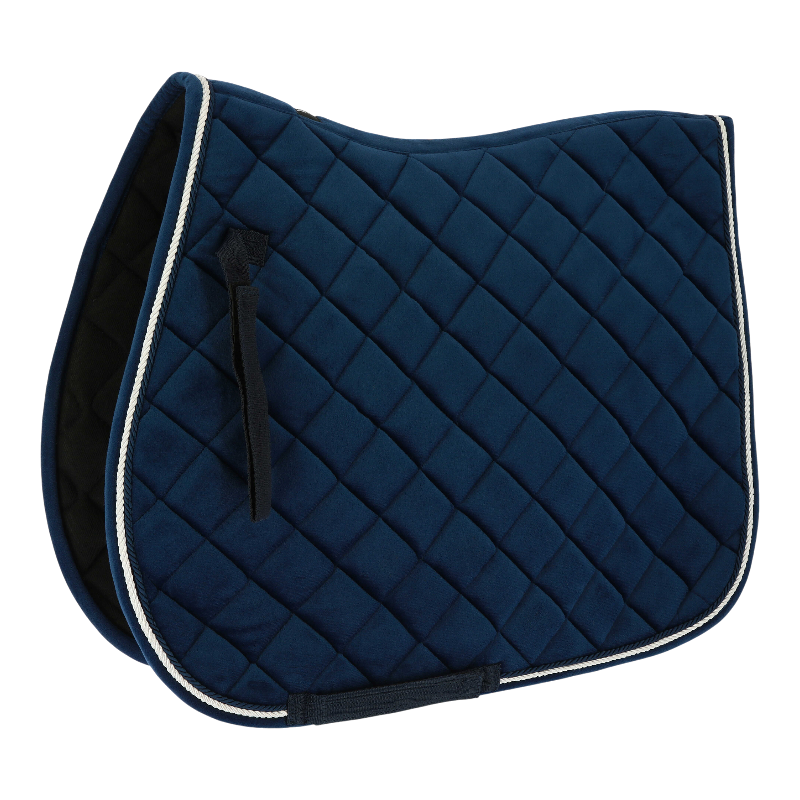 Riding World - Tapis de selle Velours marine | - Ohlala