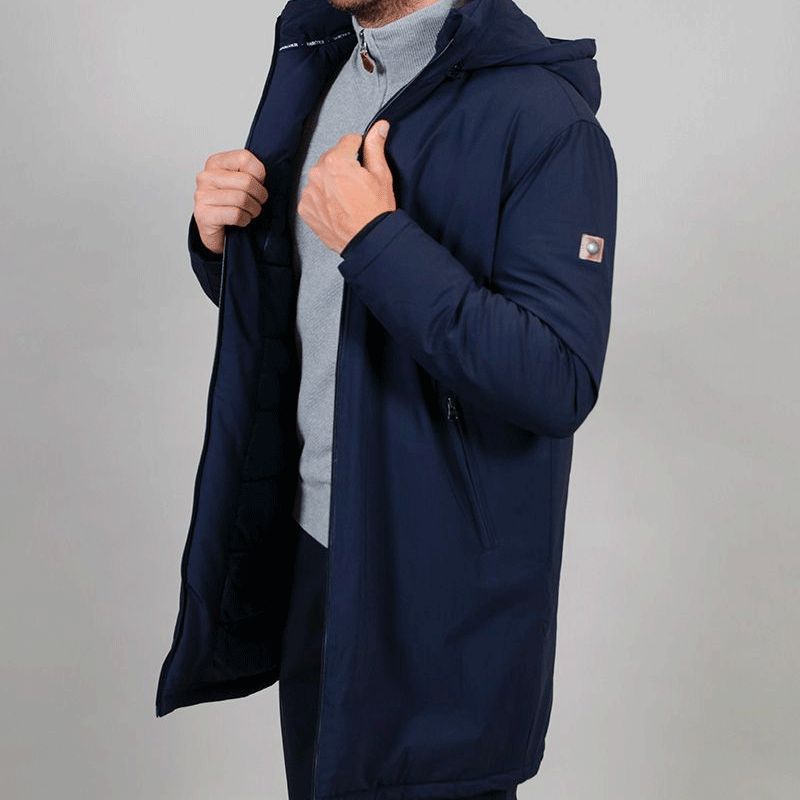 Harcour - Parka longue homme Robertol marine | - Ohlala