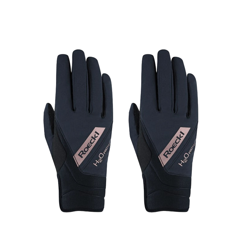 Roeckl - Gants d'équitation hiver Waregem noir/ cuivre