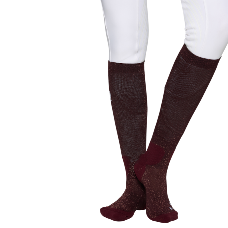 Samshield - Chaussettes d'équitation Balzane Glitter black cherry