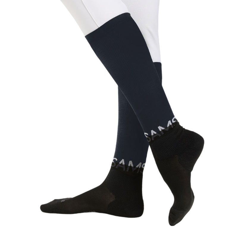 Samshield - Chaussettes d'équitation Balzane Sport Coolmax marine