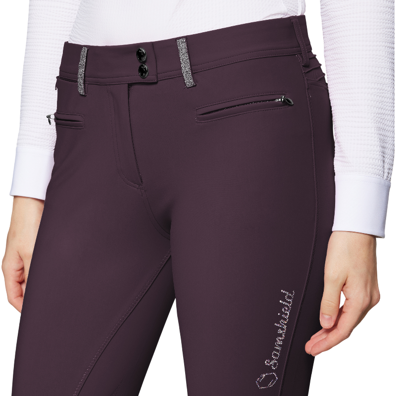 Samshield - Pantalon d'équitation femme Adèle aubergine | - Ohlala